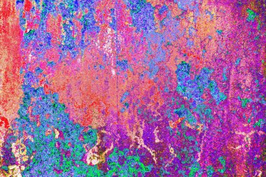 Dökülen boya paslı metal dokusu