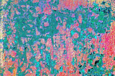 Duvar dokusu arkaplanı eski boyayla soyulmuş.