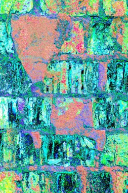 Arka plandaki eski tuğla duvar