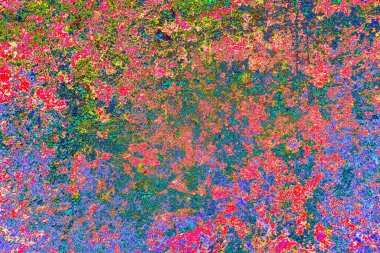 Soyut neon renkler çizik ve çatlaklarla dokulu duvar. 