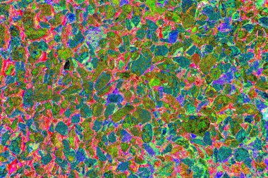 Soyut neon renkler çizik ve çatlaklarla dokulu duvar. 