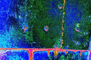 Kırsal görünümü olan paslı metal dokusu