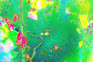 Dökülen boya paslı metal dokusu