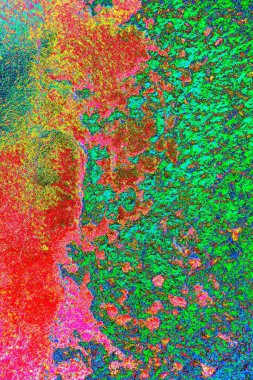 Çizik ve çatlaklarla soyut renkli duvar kâğıdı 