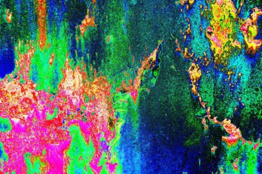 Dökülen boya paslı metal dokusu