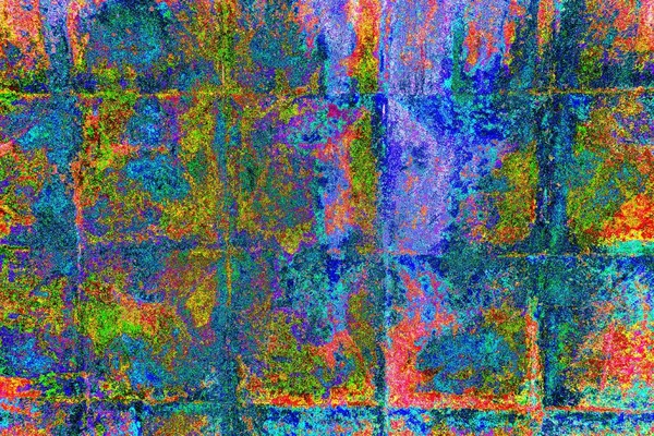 Бетонная Стена Эффектом Шума Неоновых Цветов — стоковое фото