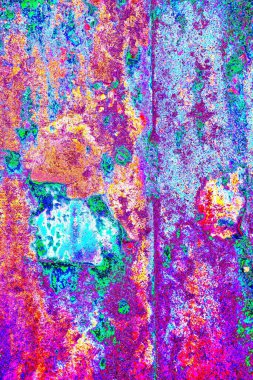 Dökülen boya paslı metal dokusu