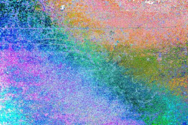 Çizik ve çatlaklarla soyut renkli duvar kâğıdı 