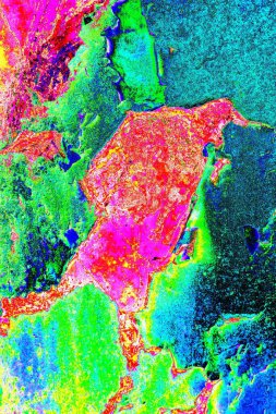 Dökülen boya paslı metal dokusu