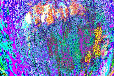 Soyut neon renkler çizik ve çatlaklarla dokulu duvar. 