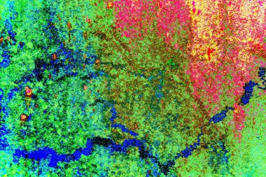 Dökülen boya paslı metal dokusu