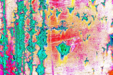 Dökülen boya paslı metal dokusu