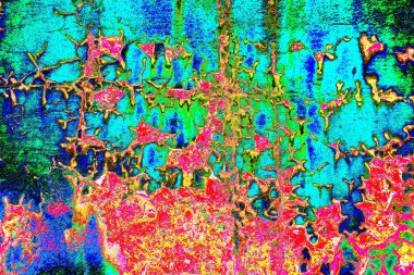 Dökülen boya paslı metal dokusu