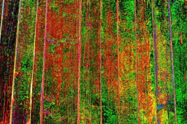 Soyut neon renkler çizik ve çatlaklarla dokulu duvar. 