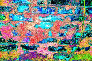 Arka plandaki eski tuğla duvar