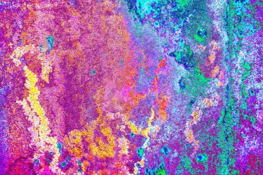 Dökülen boya paslı metal dokusu