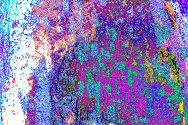 Soyut neon renkler çizik ve çatlaklarla dokulu duvar. 