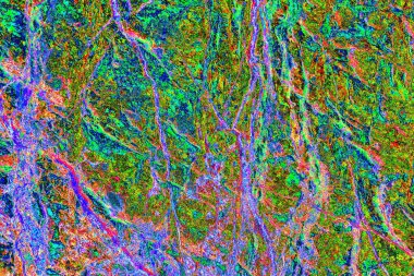 Soyut neon renkler çizik ve çatlaklarla dokulu duvar. 