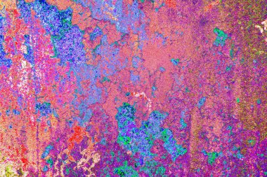 Dökülen boya paslı metal dokusu