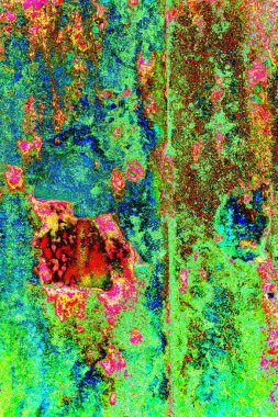 Dökülen boya paslı metal dokusu