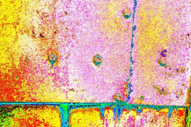 Çizik ve çatlaklarla soyut renkli duvar kâğıdı 