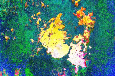 Dökülen boya paslı metal dokusu