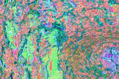 Soyut neon renkler çizik ve çatlaklarla dokulu duvar. 