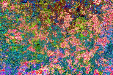 Soyut neon renkler çizik ve çatlaklarla dokulu duvar. 