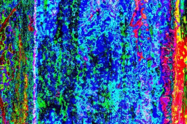 Soyut neon renkler çizik ve çatlaklarla dokulu duvar. 