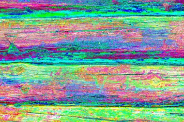 Soyut neon renkler çizik ve çatlaklarla dokulu duvar. 