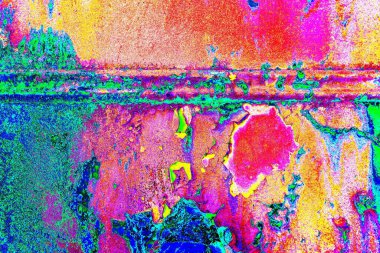 Dökülen boya paslı metal dokusu