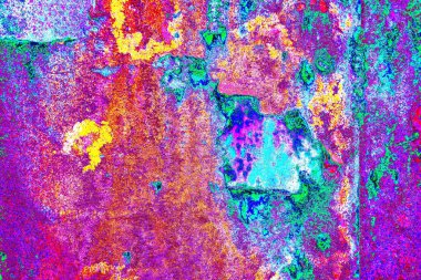 Dökülen boya paslı metal dokusu