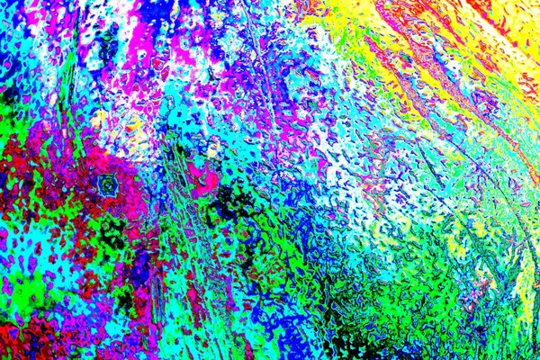 Soyut neon renkler çizik ve çatlaklarla dokulu duvar. 