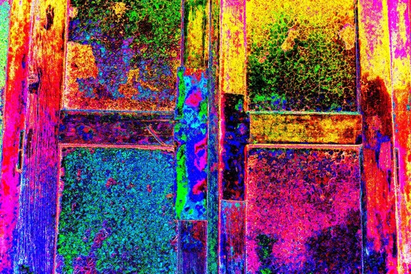 Abstrakte Neonfarben Strukturierte Wand Mit Kratzern Und Rissen — Stockfoto