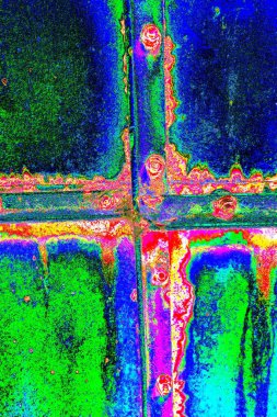 Kırsal görünümü olan paslı metal dokusu