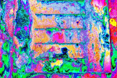 Dökülen boya paslı metal dokusu