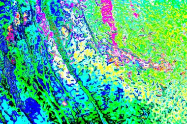 Soyut neon renkler çizik ve çatlaklarla dokulu duvar. 