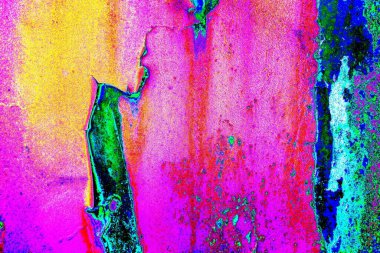 Dökülen boya paslı metal dokusu