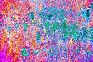 Dökülen boya paslı metal dokusu