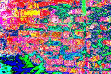 Eski model tuğla duvarın arka planı