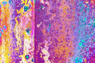 Dökülen boya paslı metal dokusu