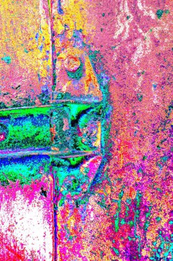 Dökülen boya paslı metal dokusu