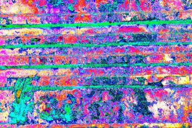 Çizik ve çatlaklarla soyut renkli duvar kâğıdı 