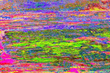 Soyut neon renkler çizik ve çatlaklarla dokulu duvar. 