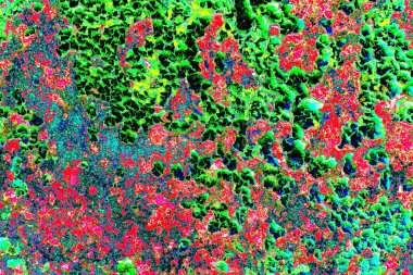 Dökülen boya paslı metal dokusu