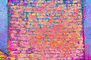 Eski model tuğla duvarın arka planı