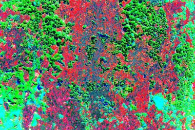 Dökülen boya paslı metal dokusu