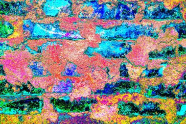 Arka plandaki eski tuğla duvar