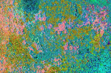 Yaratıcı soyut sanat eserleri, renkli doku arka planına sahip rustik duvarları kopyala