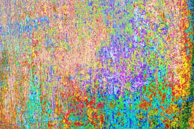 Yaratıcı soyut sanat eserleri, renkli doku arka planına sahip rustik duvarları kopyala